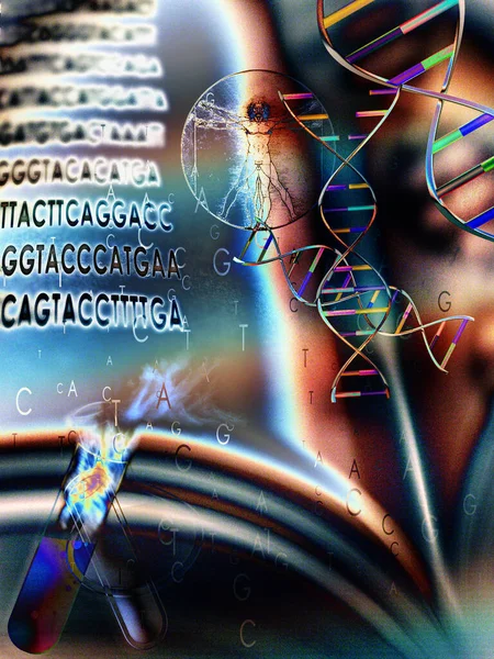 Sfondo Luminoso Con Dna Libro Spazio Testo — Foto Stock