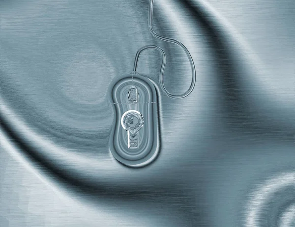 Computer Mouse Keyhole Rendering — Stock Photo, Image