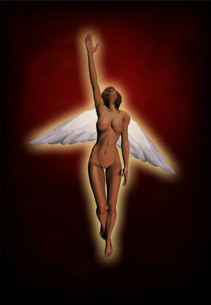 Illustration Angel Naked Body — стоковое фото