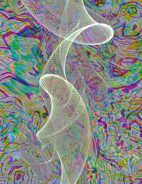 Ondas Digitales Abstractas Arte Moderno — Foto de Stock