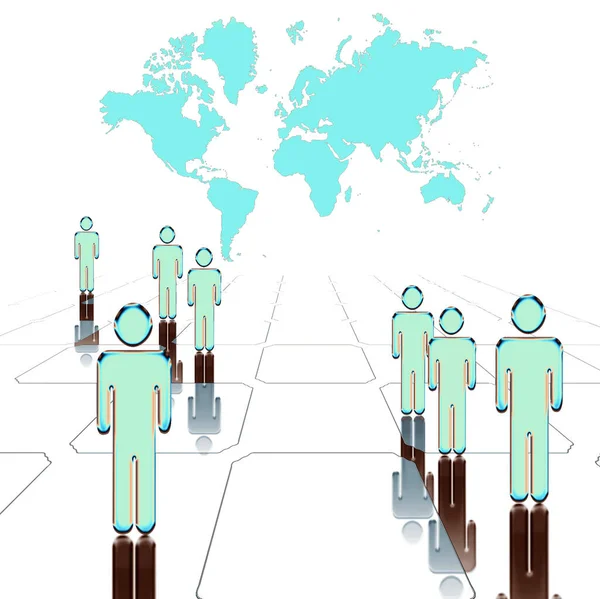 Business Concept Illustration People Figures Abstract Background — Fotografia de Stock