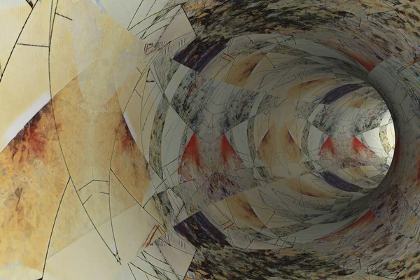 Tunel Abstract Modele Geometrice Grunge Pereți — Fotografie, imagine de stoc