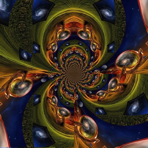 Abstracte Fractal Achtergrond Psychedelisch Patroon — Stockfoto