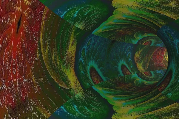 Абстрактный Тоннель Красочными Рисунками Свинга Стенах — стоковое фото