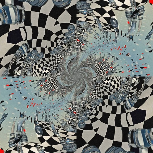 Fantasy Colorful Fractal Pattern Beautiful Kaleidoscope Illustration — Photo