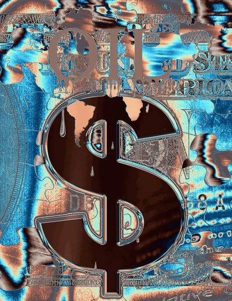 Segno Del Dollaro Sfondo Puzzle Colorato — Foto Stock