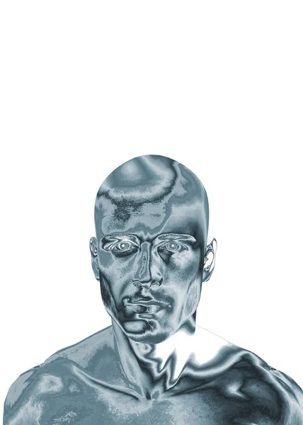 Rendering Human Head — Foto Stock