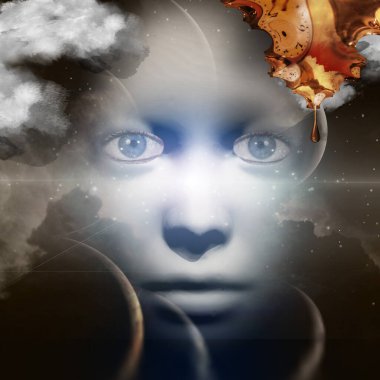 Siyah gökkuşaklı maske