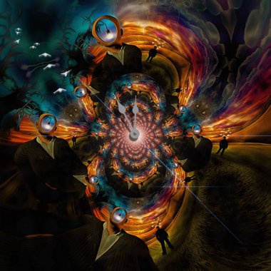 Soyut Fraktal arka plan 3d render