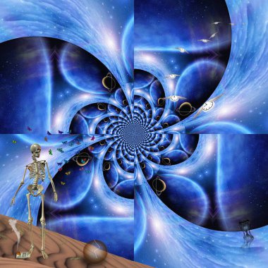 dijital soyut fraktal arkaplan