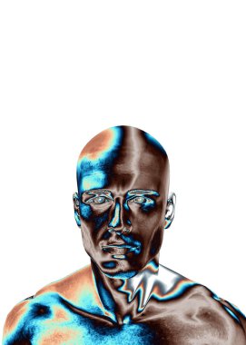 3d rendering of human head