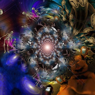 yaratıcı grafik tasarımı için soyut fraktal arkaplan oluşturuldu