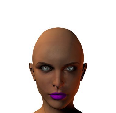 3 boyutlu insan yüzü, mandala küçültülmüş boyutu