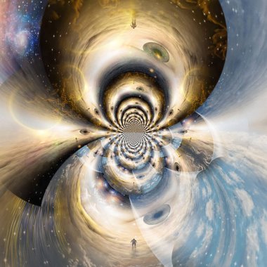 Sanatsal öğelere sahip fütürist soyut arkaplan