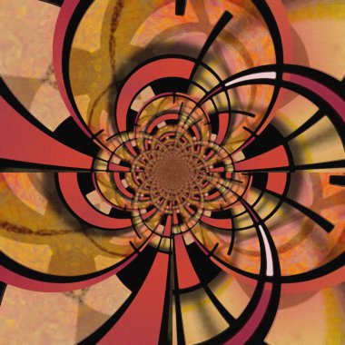 Fraktal arka plan 3d render illüstrasyon soyut.