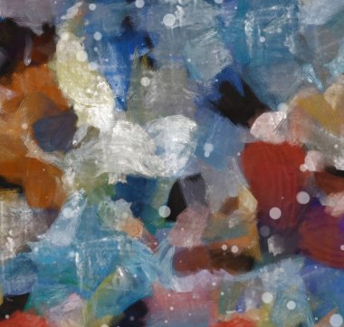 Sessiz renklerle soyut renkli resim.