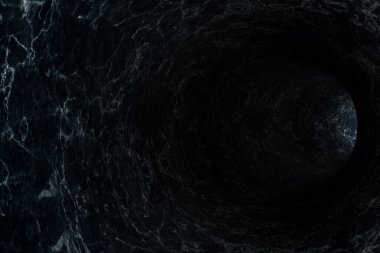 Soyut karanlık tünel. 3d oluşturma.