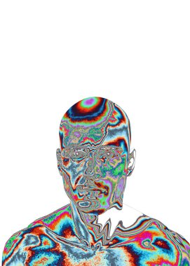 3d rendering of human head