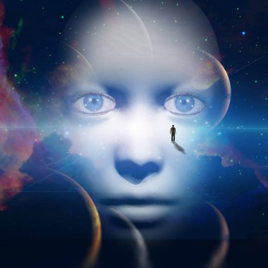 Siyah gökkuşaklı maske