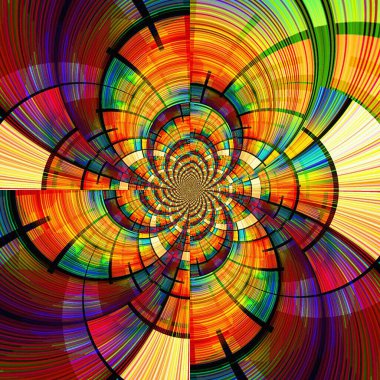 Yaratıcı tasarımın için soyut renkli fraktal arkaplan