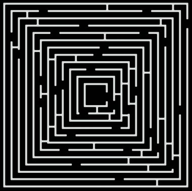 Siyah labirent geçmişi. 3d oluşturma.