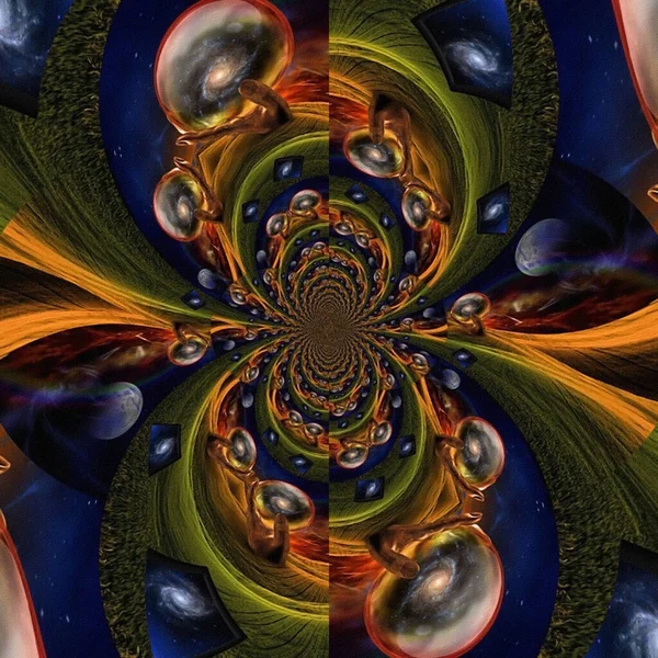 Abstracte Achtergrond Met Fractal Elementen — Stockfoto