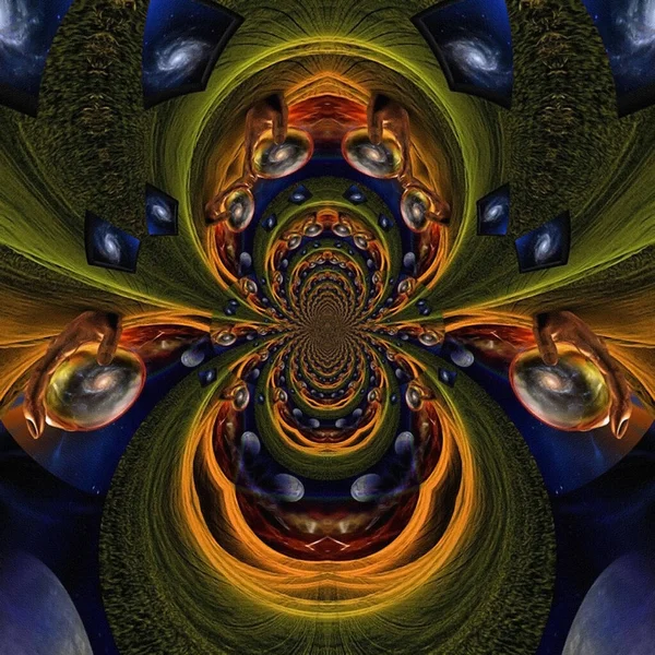 Abstrakter Fraktaler Hintergrund Psychedelisches Muster — Stockfoto