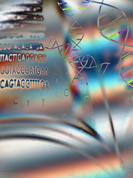 Sfondo Luminoso Con Dna Libro Spazio Testo — Foto Stock