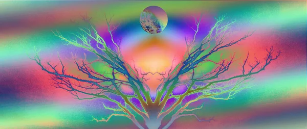 Strange Tree Colorful Background — Stock Photo, Image