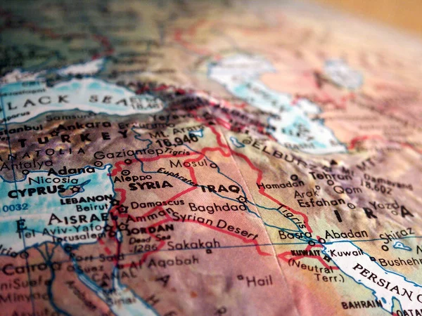 World Map Focusing Middle East — Stock Photo, Image