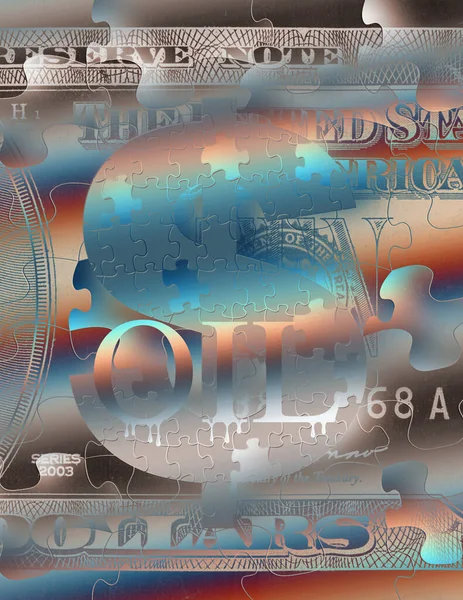 抽象的なカラフルな背景ビューのドル記号 お金の概念 — ストック写真