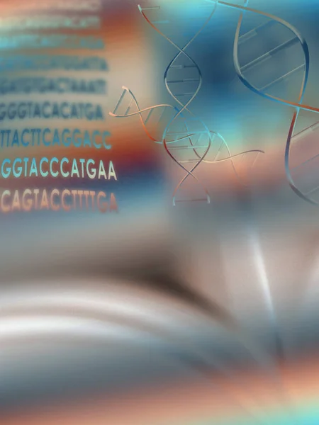Bright Background Dna Book Space Your Text — Stock Photo, Image