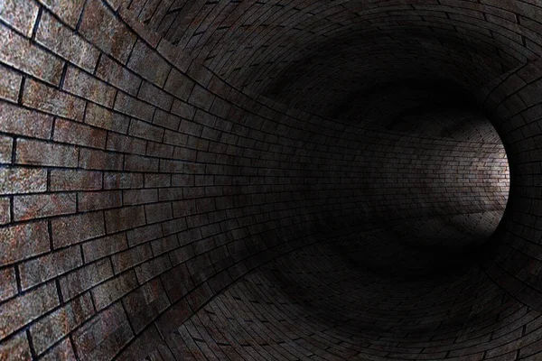 Abstract Stone Tunnel Rendering — Stock Photo, Image