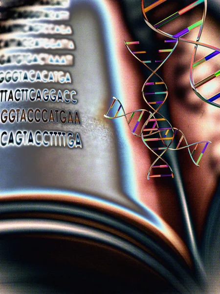 Bright Background Dna Book Space Your Text — стоковое фото
