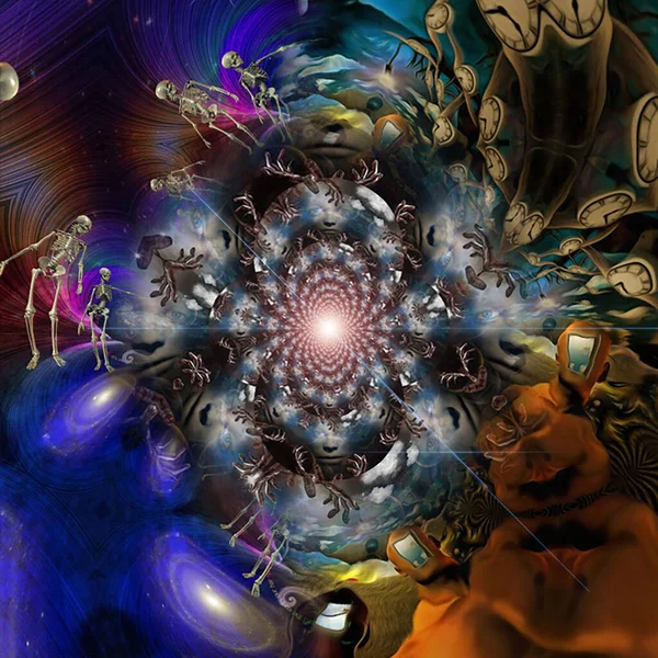 yaratıcı grafik tasarımı için soyut fraktal arkaplan oluşturuldu