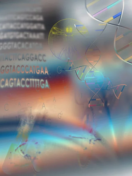 Bright Background Dna Book Space Your Text — Stockfoto