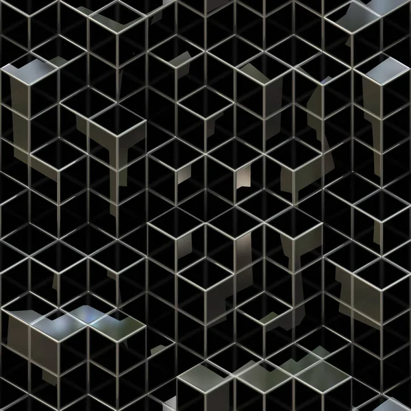 Fondo Geométrico Abstracto Con Cubos Renderizado —  Fotos de Stock