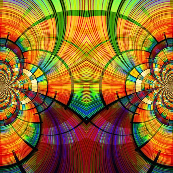 Abstract Fractal Background Radial Shapes — Foto Stock