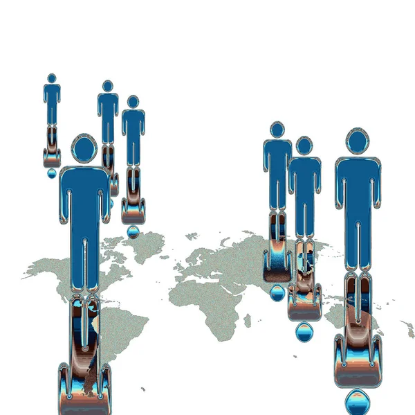 Business Concept Illustration People Figures Abstract Background — Fotografia de Stock