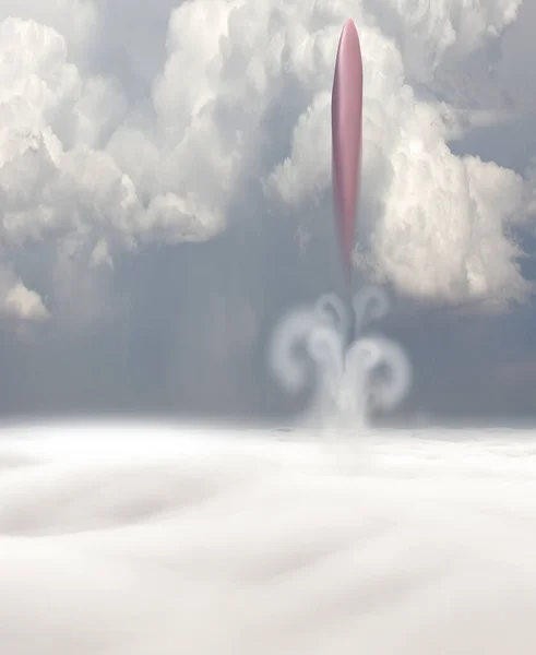 Buitenaards Ruimteschip Surrealistische Planeet Destructie — Stockfoto