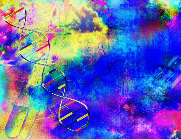 Dna Abstract Colorful Background View — Stock Photo, Image