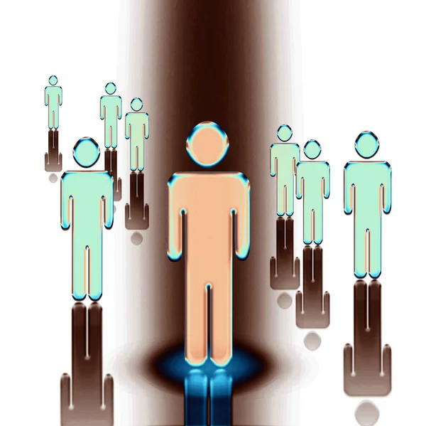 Business Concept Illustration People Figures Abstract Background — Fotografie, imagine de stoc