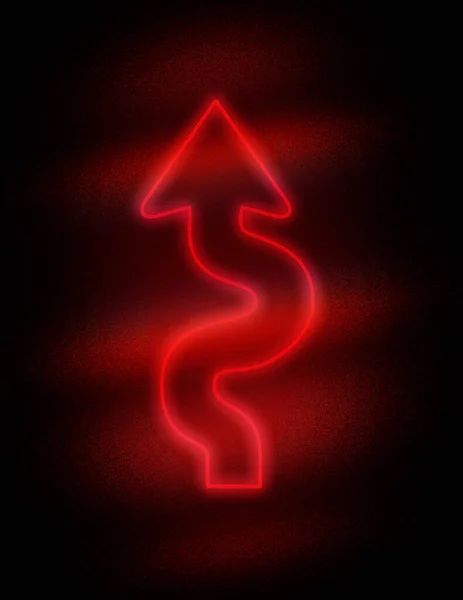 Red Arrow Black Background — Stock Photo, Image