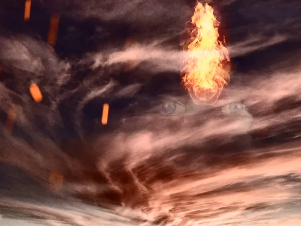 Patrz Niebo Surrealistyczna Scena — Zdjęcie stockowe