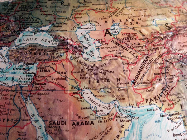 World Map Focusing Middle East — Stock Photo, Image