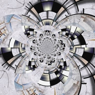 Sarmal tabanın soyut tasarımı, dijital sanat, fütüristik illüstrasyon 