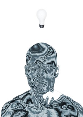 3d rendering of human head