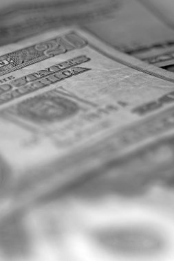 Arka plan için 20 doların yakın plan çekimi.