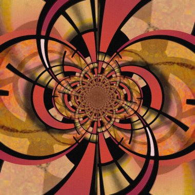 Fraktal arka plan 3d render illüstrasyon soyut.