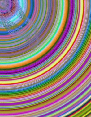 Eşmerkezli daireler çiziyor. Modern dijital sanat.